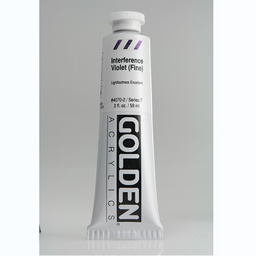 Golden, Heavy Body, Acrylic, Paint, 2oz, Interference Violet (Fine)